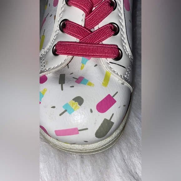 HARPER CANYON Toddler Girls White Popsicle Slip On Sneakers Shoes - Picture 8 of 9